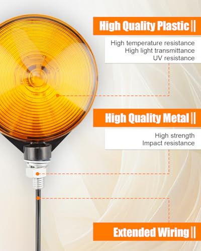 Feux de détresse ambrés Kubota pour remplacer la pièce 3C08175870 - 4