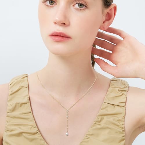 Moissanite Pendant Necklace for Women D Color VVS1 Clarity S925 Sterling Silver Plated 18K White Gold Valentine's Day Jewelry Gift for Her4