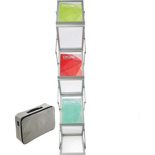 Deflect-O Collapsible Floor Stand With 6 Pockets, 11-1/2 By 14-1/2 By 60-Inch, Silver #TOP1