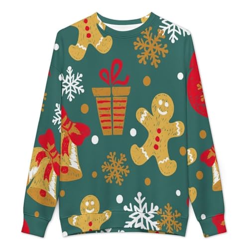 MoBlinko Mens Sweater Christmas Red Candy Sweaters for Men Crew Neck Sweater for Men Lightweight Pullover2