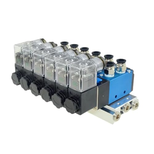 Collecteur pneumatique 4V210-08 bloc de commande à 5 stations solénoïde AC 36V - 3