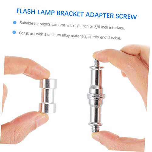 Image of Holibanna Tripod Screw Adapter 1 /4 to 3 /8 Inch Converter Quick Release Light Stand Screw 4-Pack for DSLR Cameras and Video Equipment