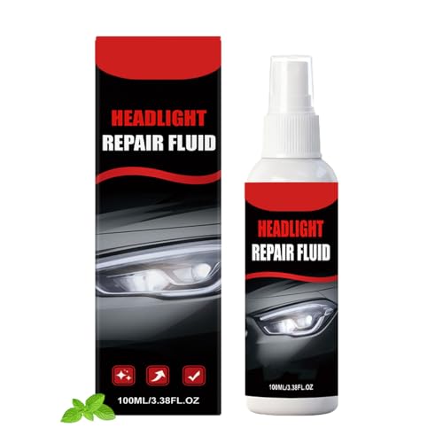 Headlight Repair Fluid for Car Light Lens, Professional Headlight Cleaner and Restorer to Remove Oxidation, Yellowing and Cloudi