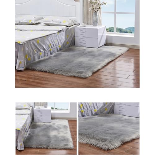 Tapis en peau de mouton synthétique à poils longs rose ultra soft 70 x 180 cm