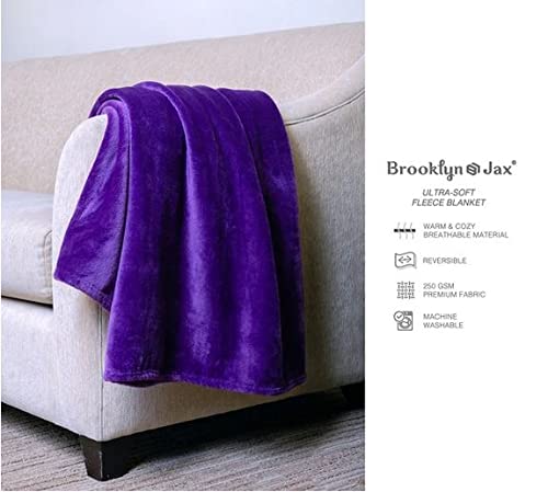 Brooklyn + Jax Fleecedecke – Ultraweich & Kuschelig In Burgunder, 225 X 225 Cm
