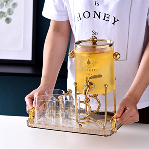 Distributeur de boisson en verre 4L pour buffets et repas - 3