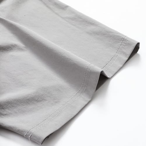 Zyvrenix Men's Short Sleeve Button Down Shirts with Pocket Light Gray M - image 7