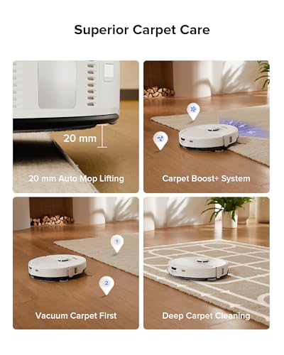 Image of roborock S8 Max Ultra Robot Vacuum and Mop, Auto Mop Washing&Drying, Dirt Detection, Self-Emptying, 8000Pa Suction, 20mm Mop Lifting, White (Renewed)