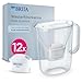 BRITA Wasserfilter Kanne Style Essential weiß (2,4l) inkl. 12x BRITA MAXTRA PRO Pure Performance – Kühlschrankgeeignete Kanne mit Smart Light LED & Klapp-Deckel, filtert Verunreinigungen & mehr