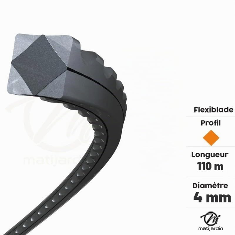 Matijardin - Fil débroussailleuse Carré, Cranté 4 mm x 110 m Oregon FlexiBlade