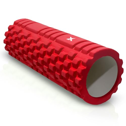 Xn8 Foam Roller Large (45Cm) Size, 45cm Long Massage Roller, Yoga Roller for Legs, Deep Tissue Muscle, Trigger Point Therapy, Back Massage, Exercise, Calf, Gym, Fitness, Pilates & Runners - Red