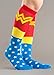 DC Comics Wonder Woman Lighter Blue Uniform Womens Knee High Socks Shoe Size 4-10