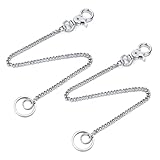 ❤Taille extra grande : la chaîne en métal mesure 44 cm de long (y compris le mousqueton et le porte-clés), le diamètre de l'anneau est de 2,5 cm, la chaîne est tout simplement parfaite pour accrocher votre portefeuille à votre pantalon.