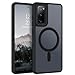 DUEDUE for Samsung Galaxy S20 FE Case Magnetic, Fit for MagSafe, Full Camera Protection Shockproof Protection, Anti-Scratch Translucent Matte Back Case for Samsung S20 FE 4G/5G 6.5", Black