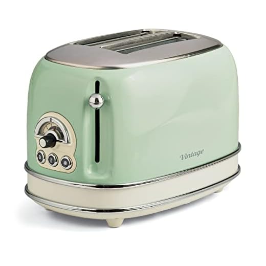 Ariete 155 Tostador 2 ranuras vintage, 810 W, 5.3 tons, Metal, Verde