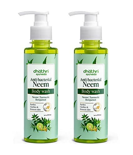 Image of Dhathri Ayurveda Anti-Bacterial Neem Body Wash - Pack of 2 (2 x 200 ml)