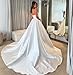 Satin Ball Gown Wedding Dresses for Bride Sleeveless 2025 Strapless Deep V-Neck Luxury Corset Back Bridal Gowns with Train Ivory 10