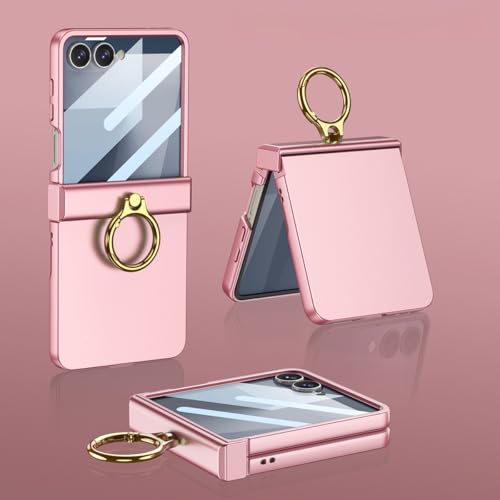 Galaxy Z Flip7��p �P�[�X ���������O�X�^���h�t�� ��̌^�����K���X�� �q���W�ی�J�o�[ ���C�����X�[�d�Ή� �������H �h�� �����y�ʐ݌v 360�x�h�� �Ɨ��{�^���݌v �����Y�ی� �l�C ���� �ϏՌ� �܂肽���� ����h�~ �ʔ��� �X�}�z 