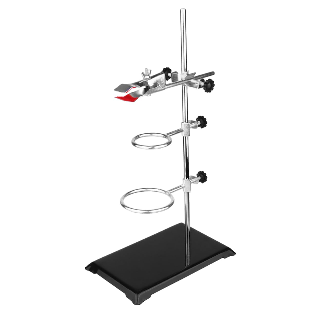 Cabilock Supporto da Laboratorio in Ferro Articoli in Metallo da Laboratorio Morsetto per Beuta Supporto per Imbuto per Reazioni Chimiche