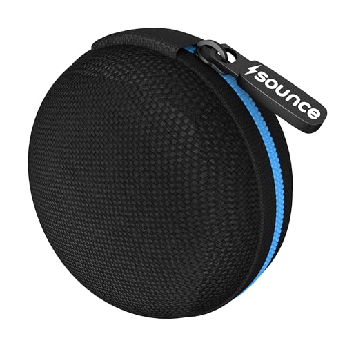 Sounce Earphone Carry Case, Headphone Carrying Case Pouch Cover for Earphones, Multi Use Storage Travel Organiser for Earphones, SD Cards, Pen Drives with in-Built Anti Scratch Mesh Pocket (Blue)