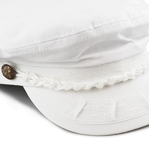 Image of The Hat Depot Unisex Cotton Yachting Style Sailing Greek Fisherman Cap hat