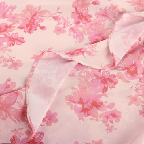 Image of Belle Poque Sun Dresses for Women Spring Summer Floral Midi Flowy Spaghetti Ruffle Wedding Guest Tea Party Dress