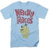 Popfunk Wacky Races Muttley 2 Unisex Adult T Shirt,Light Blue, Medium