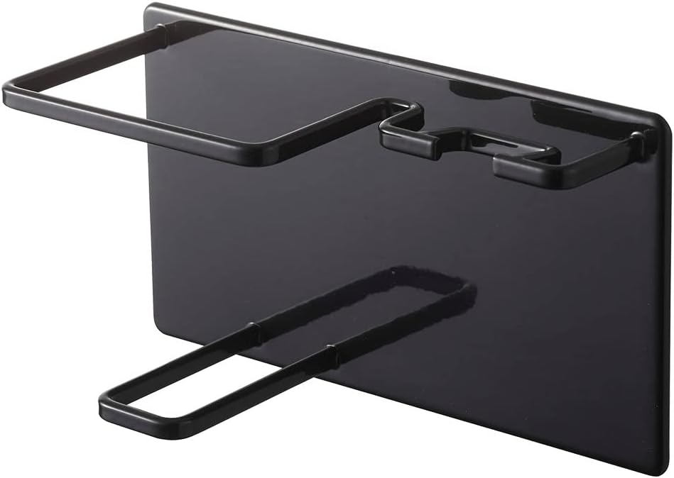 Yamazaki Industries 5513 Magnetic Bathroom Shaver Foam & Shaver Holder, Black, Approx. W 5.7 x D 2.6 x H 3.1 inches (14.5 x 6.6 x 8 cm), Tower, Floating Storage, Razor Storage