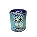 Owl Piggy Bank Tin Save Spend Share Giving Coin Money Can Keepsake Home Bedroom Nursery Party Decor Ornament Pen Pencil Brushes Holder Stationery Dresser Organizer Cup Kids Boys Girls Adults - (Blue)