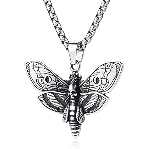 MASARWA Gothic Skull Pendant Necklace 60cm Cover