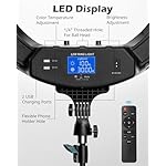 UBeesize 22'' Ring Light with 72'' Stand, 65W Large Ring Light with Phone Holder, Dimmable LED Light for Makeup Barber Stylist Tattoo YouTube TikTok Photography - Image 4