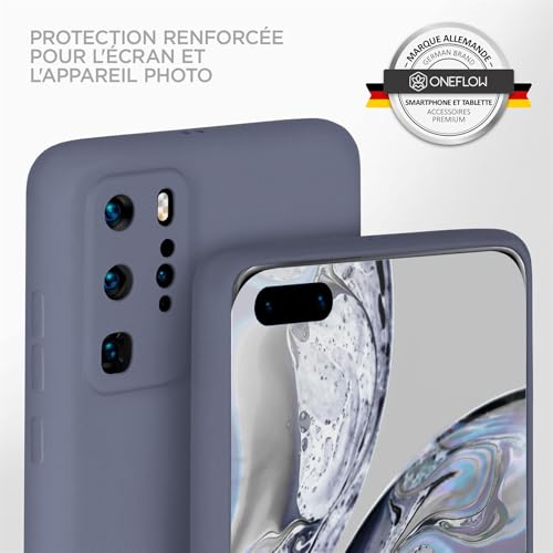 Coque silicone Huawei P40 Pro violet mat ONEFLOW souple double couche