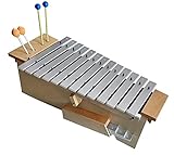 ALTO ORFF Glockenspiel with Resonator, 16 Metal Keys (Metallophone), 2 Pairs of Mallets