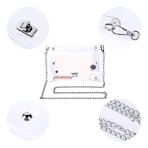 Image of MOETYANG Transparent Clutch Clear Purse Crossbody Shoulder Bags Stadium Approved Bags