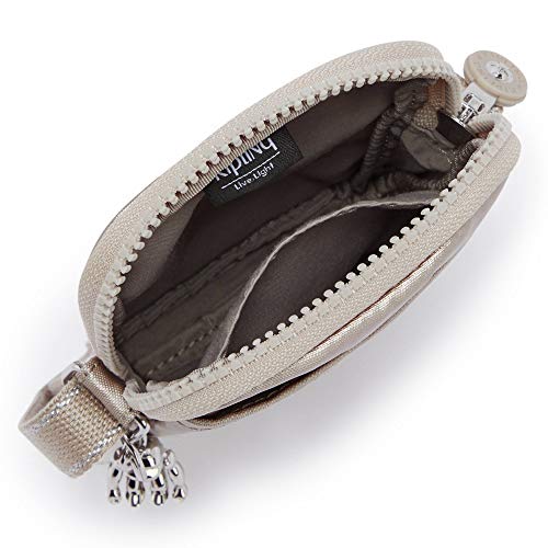 Image of Kipling Womens Tally Minibag, Lightweight Mini Bag, Nylon Phone Crossbody Bag, Metallic Glow, 4.25 L X 6.75 H X 0.75 D US
