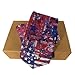 MZERSE Ties for Men Boys Wedding Dance Prom, Fashion Skinny Neck Tie Abstract American Flag Grunge Dirty Texture