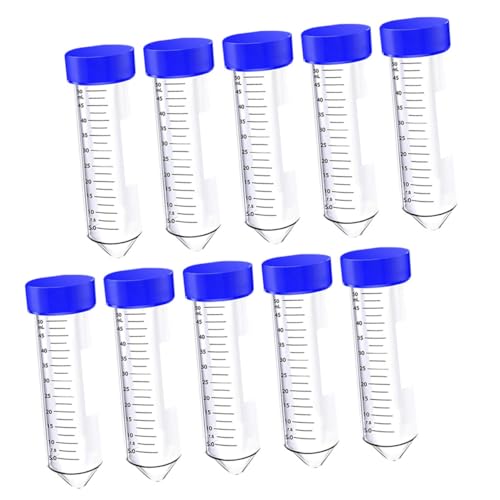 BUTIFULSIC 50個 遠心管 コニカルチューブ 目盛り付き 精密計測用 スムース壁 高透明 試験管 科学実験向け ランダムカラー ランダムカラー