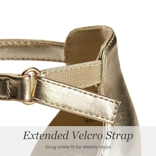 PATPAT Girls Sandal Heels with Removable Bow, Flower Wedding Girls Dress Shoes for Little Big Kid3