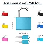 6Pcs Luggage Locks Small Suitcase Locks with Keys Plastic-Covered Mini Padlock for Suitcase Backpack Box Bag - Image 2