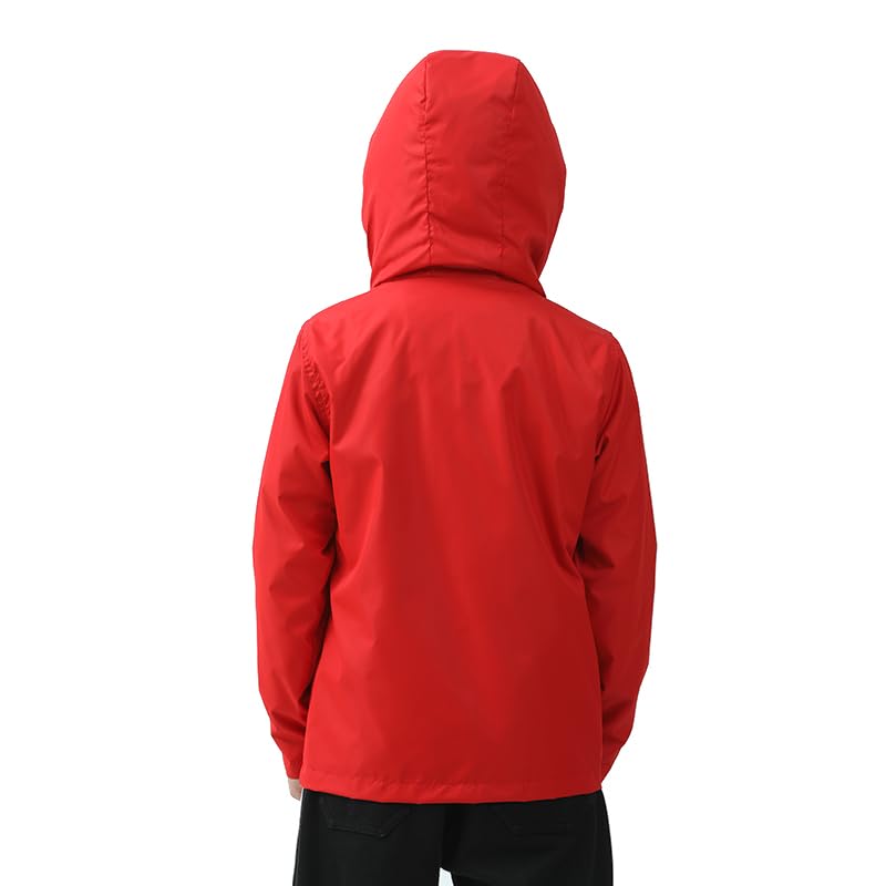 Image of YINGJIELIDE Boys Girls Waterproof Rain Jackets Kids Easy to Fold Windbreaker Lightweight Outdoor Hooded Raincoat