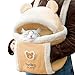 KAKASEA Plush Carrier Backpack for Small Cats Dogs Carriers Bag Portable Travel Carrier Winter Kitten Warm Walking Carrier