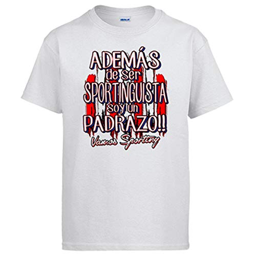 Camiseta además de ser un león Soy un padrazo del Athletic   Blanco, L