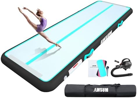 AWSUM Inflatable Air Gymnastics Mat 10ft/13ft/16ft/20ft/23ft Trai...