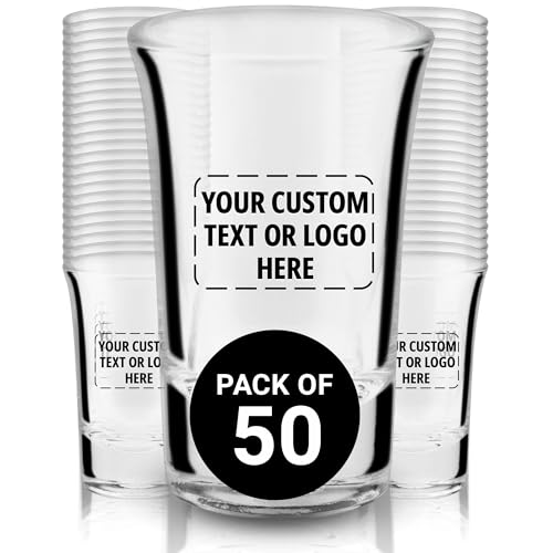Personalized Shot Glasses | 50 Pack | Quality Glass...