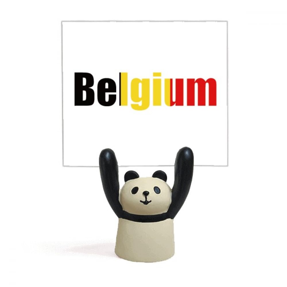Porte-nom drapeau Belgique panda petit cadeau de table original - 4