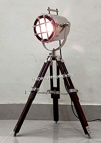 Thorinstruments (With Device) Vintage Spotlight Tripod Table Lamp Rustic Vintage Home Decor Gifts #TOP2