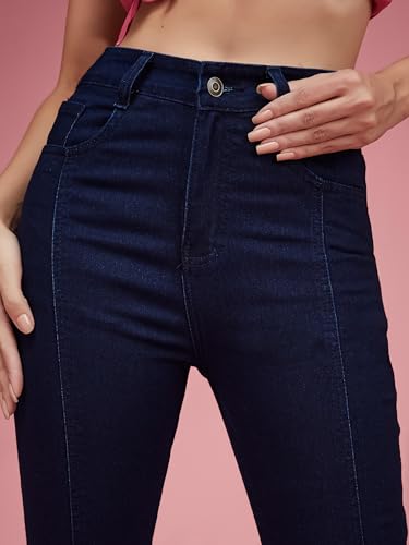 Image of Miss Chase Women's Wide-Leg High-Rise Regular-Length Stretchable Shaping Denim Jeans