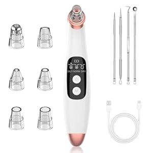 Fqqf Mitesserentferner Porenreiniger mit 6 Saugköpfen