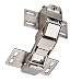 Produktbild Aufschraubscharnier 90° mit Montageanschlag (Stahl, vernickelt, verstellbar) Caravanscharnier 75 x 63 x 63 mm zum Anschrauben Hochklappscharnier von SOTECH