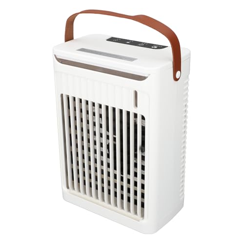 Acondicionador Humidificador 2 Nieblas Frías, Ventilador de 5 Velocidades, Enfriador Portátil de 7 LED con Enchufe USB 680ml, Acondicionador de Niebla, Humidificador